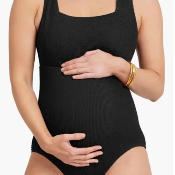 Seraphine Textured Maternity One-Piece Swimsuit (M), NWT - Picture 1 of 6